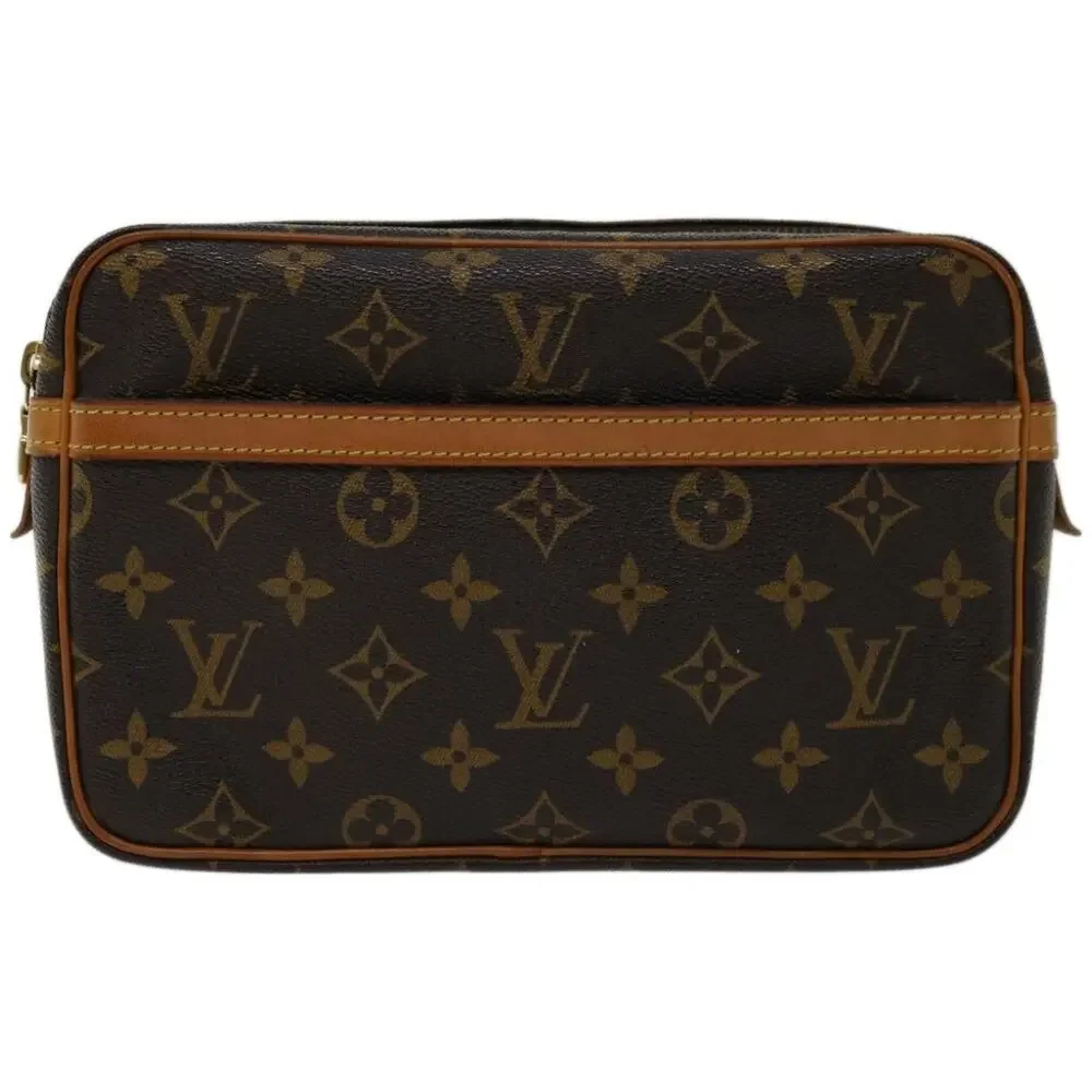 Louis Vuitton Monogram Compiegne 23 Clutch Bag Brown